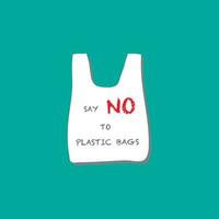 Say no use plastic bag banner icon vector