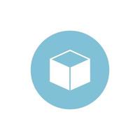 The vector simple icon box, minimal style.