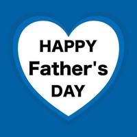 Happy Father's Day in heart. vector