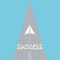 Success way and think different. vector