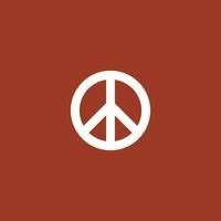 Peace sign icon style. vector