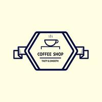 Coffee logo vintage style on light background. vector