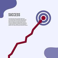 Go to the point, set goal, business vector and illustration