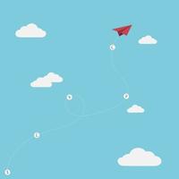 The red paper bring up currency to the sky, business and finance concept. vector