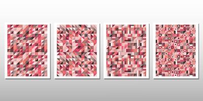 Set of abstract geometric pattern in frame. Suitable for decoration and other design elements. vector