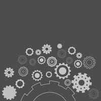 abstract gear technology digital background. vector