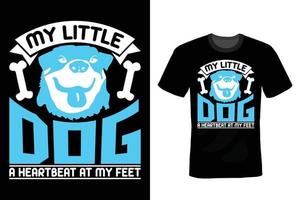 Dog T shirt design, vintage, typography vector