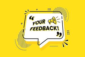 Your feedback symbol Survey or feedback sign vector