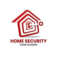 house with home security creative logo design