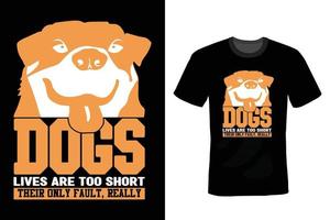 Dog T shirt design, vintage, typography vector