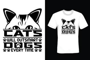Cat T shirt design, vintage, typography vector