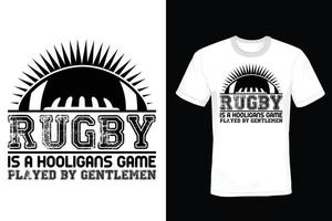 diseño de camiseta de rugby, vintage, tipografía vector