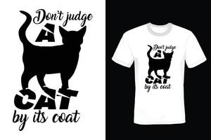 Cat T shirt design, vintage, typography vector