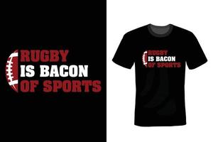 diseño de camiseta de rugby, vintage, tipografía vector
