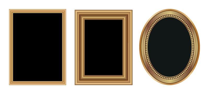 Golden antique frames for your pictures.