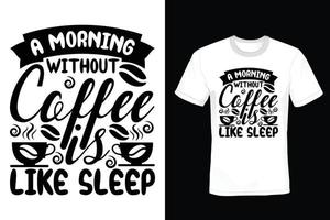 diseño de camiseta de café, vintage, tipografía vector