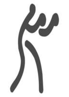 icono de boxeador masculino sobre fondo blanco. ilustración vectorial vector