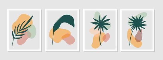 Botanical wall art vector set design for pattern posters invitation greeting card