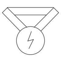 Medal line icon on white background. Vector illustration.