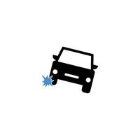 icono de vector de accidente de coche moderno