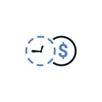 time money icon, time is money vector