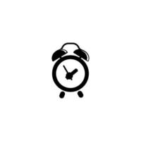 Digital table clock black icon vector