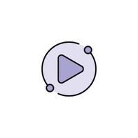user experience media player icon vector