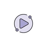 user experience media player icon vector