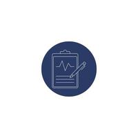Diagnostic health heart report icon vector