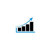 icono de análisis de diagrama financiero empresarial vector