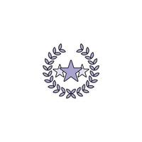 Business success star achievement icon vector