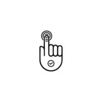 finger print scanning Authentication colorful Icon vector