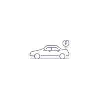 Road Car parking icon vector