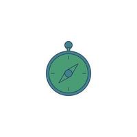 Camping compass direction navigation icon vector