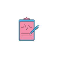 Diagnostic health heart report icon vector