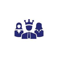 Award, business rank, success, team, winner, crown on head icon is full editable vector