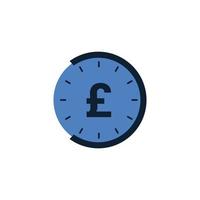 time money icon, time is money vector