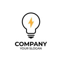 Light bulb logo design vector