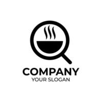 diseño de logotipo de búsqueda de café vector