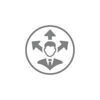 business decision icon vector