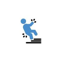stair accident icon vector