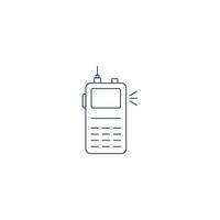 icono de walkie talkie de comunicación de camping vector