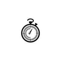 Digital stopwatch black color icon vector