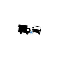 Car and car accident icon vector