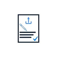 SEO, Article submission icon design vector