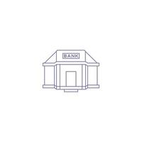 Creative modern bank outline icon vector