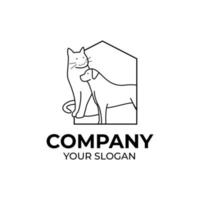 Animal care logo design vector