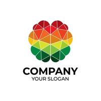 Creative brain logo design vector
