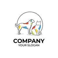 Animal care logo design vector