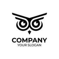 Owl head logo design vector